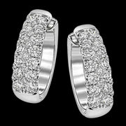 Hoop Earring in 18k Gold with Diamonds