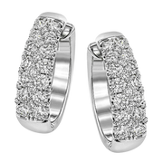 Hoop Earring in 18k Gold with Diamonds