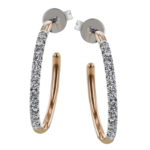 Hoop Earring in 18k Gold with Diamonds