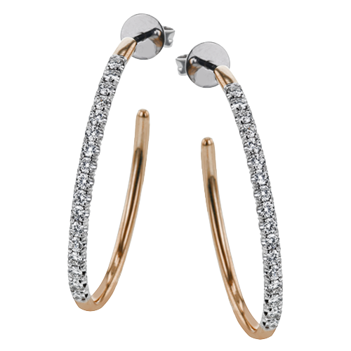 Hoop Earring in 18k Gold with Diamonds