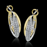 Hoop Earring in 18k Gold with Diamonds