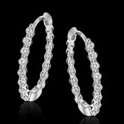 Hoop Earring in 18k Gold with Diamonds