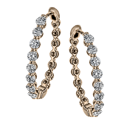 Hoop Earring in 18k Gold with Diamonds