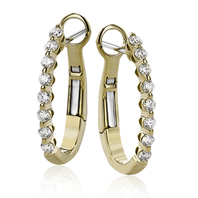 Hoop Earring in 18k Gold with Diamonds