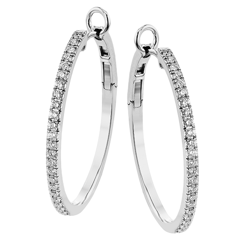 Hoop Earring in 18k Gold with Diamonds