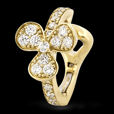 Hoop Earring in 18k Gold with Diamonds