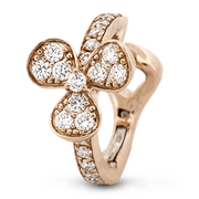 Hoop Earring in 18k Gold with Diamonds