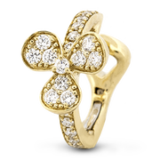 Hoop Earring in 18k Gold with Diamonds