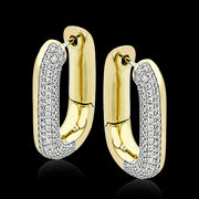 Hoop Earring in 18k Gold with Diamonds