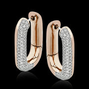 Hoop Earring in 18k Gold with Diamonds