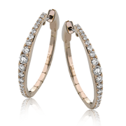 Hoop Earring in 18k Gold with Diamonds