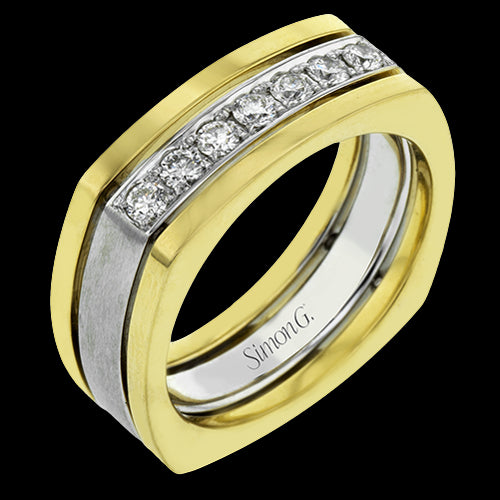 Men Ring in 14k Gold with Diamonds