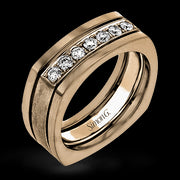 Men Ring in 14k Gold with Diamonds