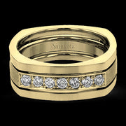Men Ring in 14k Gold with Diamonds