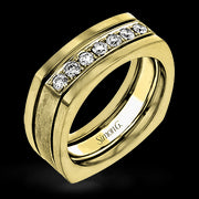 Men Ring in 14k Gold with Diamonds
