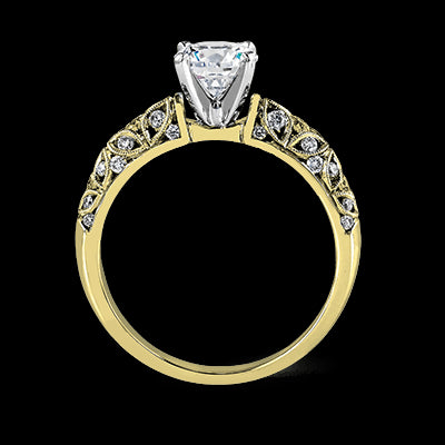 Engagement Ring in 18k Gold with Diamonds
