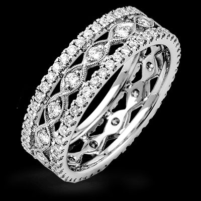 Anniversary Ring in 18k Gold with Diamonds