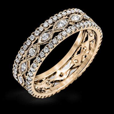 Anniversary Ring in 18k Gold with Diamonds