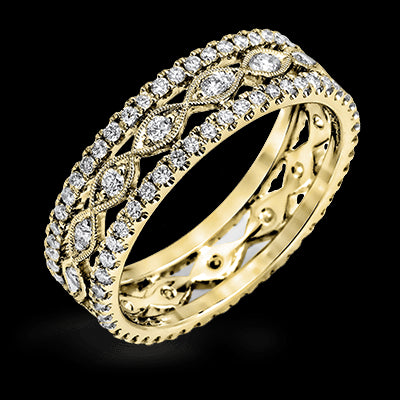 Anniversary Ring in 18k Gold with Diamonds