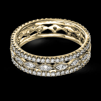 Anniversary Ring in 18k Gold with Diamonds