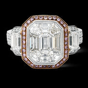 Engagement Ring in 18k Gold with Diamonds
