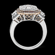 Engagement Ring in 18k Gold with Diamonds