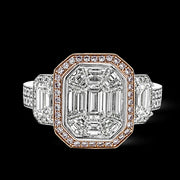 Engagement Ring in 18k Gold with Diamonds