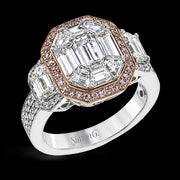 Engagement Ring in 18k Gold with Diamonds