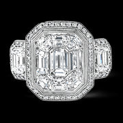 Engagement Ring in 18k Gold with Diamonds