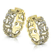 Hoop Earring in 18k Gold with Diamonds