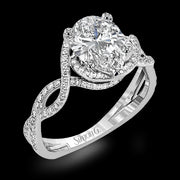 Engagement Ring in 18k Gold with Diamonds
