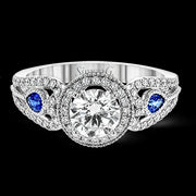 Engagement Ring in 18k Gold with Diamonds