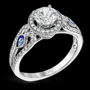 Engagement Ring in 18k Gold with Diamonds
