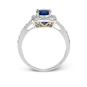 Color Ring in 18k Gold with Diamonds