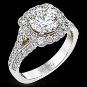 Engagement Ring in 18k Gold with Diamonds