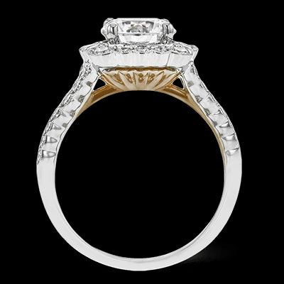 Engagement Ring in 18k Gold with Diamonds