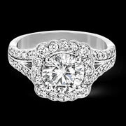 Engagement Ring in 18k Gold with Diamonds