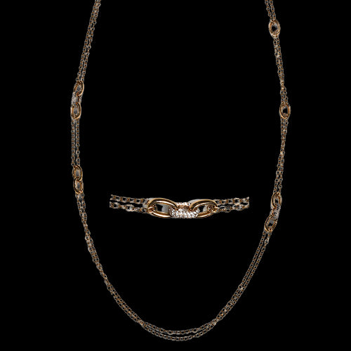 Necklace in 18k Gold with Diamonds