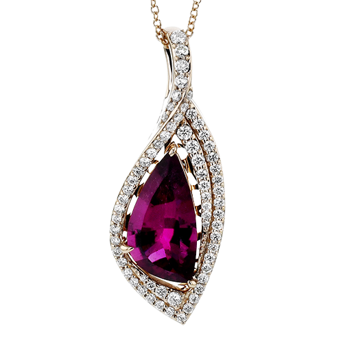 Color Pendant in 18k Gold with Diamonds