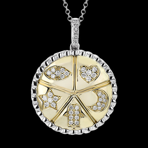 Pendant in 18k Gold with Diamonds