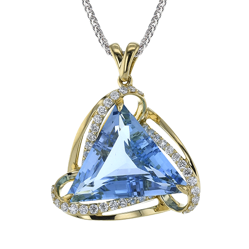 Color Pendant in 18k Gold with Diamonds