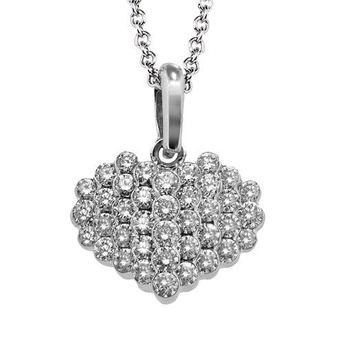 Heart Pendant in 18k Gold with Diamonds