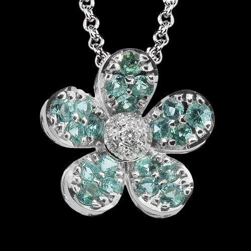 Color Pendant in 18k Gold with Diamonds