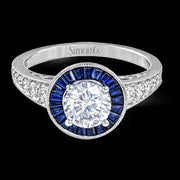 Engagement Ring in 18k Gold with Diamonds