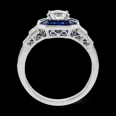 Engagement Ring in 18k Gold with Diamonds