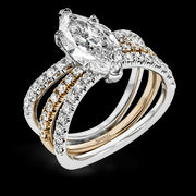 Wedding Set in 18k Gold with Diamonds