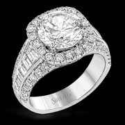 Engagement Ring in 18k Gold with Diamonds