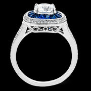 Engagement Ring in 18k Gold with Diamonds