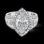 Engagement Ring in 18k Gold with Diamonds