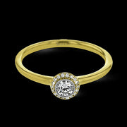 Engagement Ring in 18k Gold with Diamonds